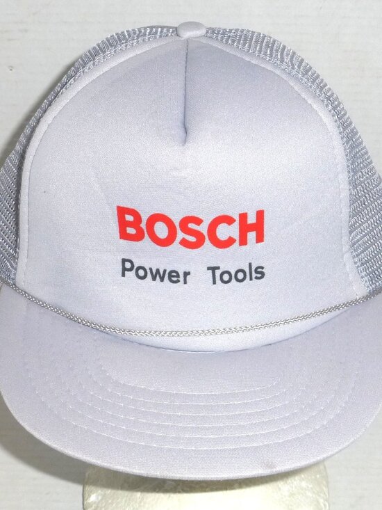 Vintage Bosch Power Tools Snapback Adjustable Trucker Hat with Mesh Back